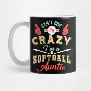 Crazy Auntie Softball Player Mug